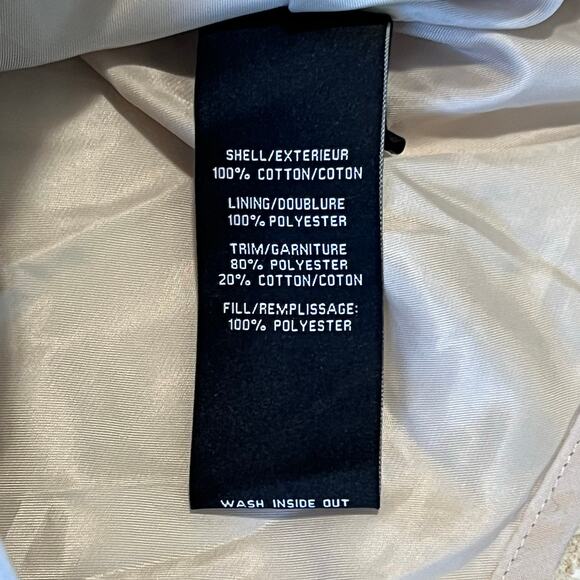 7 for All Mankind Floral Print Crop Quilted Bomber Jacket 100% Cotton Size L - Picture 5 of 5